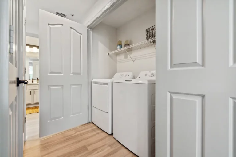 Washer and dryer off the bathroom
